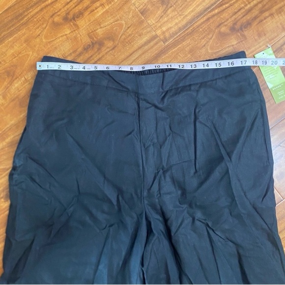 NWT New Coldwater Creek Women's Black Linen Wide Leg Brooke Classic Pant Size 1X - Picture 13 of 16